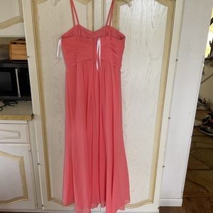 Pink spaghetti strap David’s bridal dress size 8